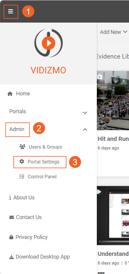 Admin section
