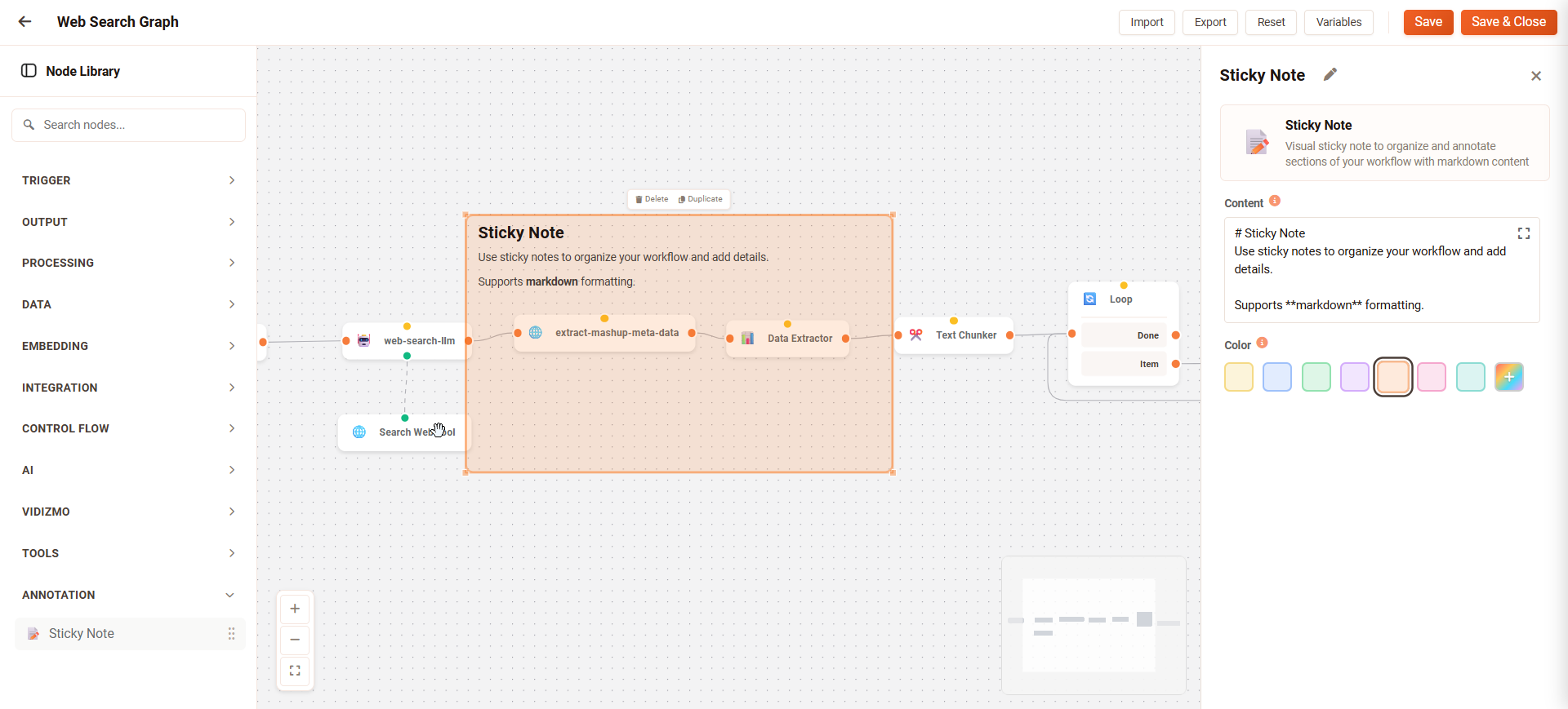 Sticky Note background color options